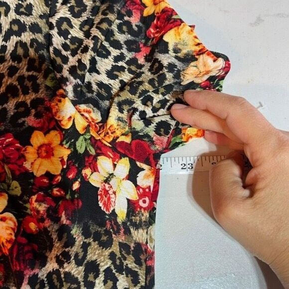 NWOT Heimish U.S.A. Animal Print Floral Design Shift Dress Black‎ Red Size 3XL - Picture 7 of 8